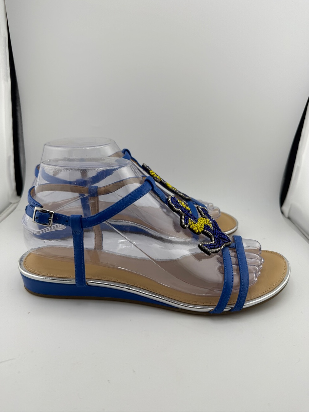 Talbots Anchor Beaded T-Strap Sandals 7.5 - Picture 7 of 9